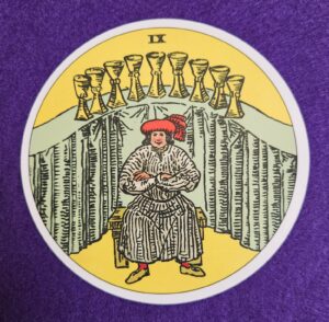 Arcano 9 de Copas do Tarot Waite-Smith edição circular